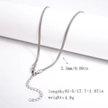 Silver stainless steel box chain necklace, 2.5mm width with lobster clasp closure - 2.5mm Double Row Box Chain-Silver