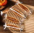 Transparent heat-seal snack packaging bags for caramel almond crisp nut cookies - Simple Time 2-in-1 / Pack of 100