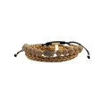 Bracelet chiffres romains et ensemble de bijoux Main de Fatma dorés pour hommes - Style A / Doré