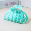 Mint green marbled ABS claw clip for hair with durable golden metal spring mechanism - #7abs Emerald Green - Octopus / Bulk (No Packaging)