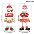 Christmas snowman and Santa Claus door hanging banners with size specifications - Style 1