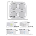 Detail of 4-cavity rainbow candle cup silicone mold with cartoon embossed patterns - 4-Cavity Rainbow Candle Cup Mold
