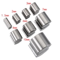 18k gold plated stainless steel cord end caps for jewelry making in various sizes - 2mm / Steel