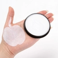 Water-soluble white face paint pigment in a round black case with leaf-shaped tool - Single 30g Round Matte White (01#)