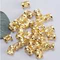 Goldene hohle Haarringe aus Aluminium für Dreadlocks und Hip-Hop-Flechtfrisuren Deko - Gold (M3307)