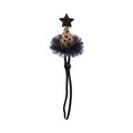 Golden sequin pet hat with black stars and adjustable strap for Halloween party costume - Black Star Lace Hat