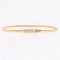 Elastic gold spring chain belt featuring a delicate flower buckle with white pearls - 19409 Gold Flower Pearl Buckle