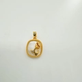 Pendente rettangolare placcato oro 18K con inserto in conchiglia e rosa 3D - Rosa Quadrata Oro (Conchiglia Bianca)