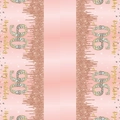 Roségoldener Tischläufer zum 90. Geburtstag in Rosa mit glitzernden Goldmustern - Rosa 90. Geburtstag Tischdecke