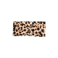 Leopard print wide twisted headband for women in soft brown and black stretch fabric - 26#