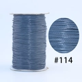 Spool of dark gray-blue waxed cord for DIY jewelry making, color code #114 - 114 Dark Gray / 1.0mm 160m
