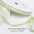 Matte light green ribbon #524 Pomelo Juice color, 6mm wide on a 25 yards roll - 0.6CM Wide * 25 Yards / Citron