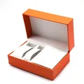 Vibrant orange jewelry gift box with watch holder and accessories inserts - Orange (Box 6)