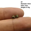 Antike Bronze-Abstandshalter für Schmuckherstellung, 4mm Durchmesser mit 1mm Loch - 2# Stil