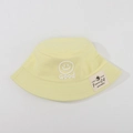 Lemon yellow children fisherman hat with embroidered smiley face and Good logo - CM8001 Smiley Series / Bright yellow