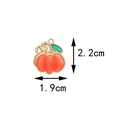 DIY Kürbis-Anhänger aus Legierung mit grünen Blättern und Goldrand, 1,9 cm x 2,2 cm - Kürbis / 1,9 cm x 2,2 cm