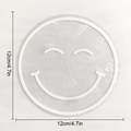 Detailed view of 12cm suncatcher window film with cracked texture and white smiley face - RPS115: White Smiley Texture