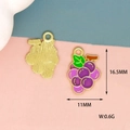 Macro view of grape enamel pendants showing purple fruit details and 16.5mm size - Grape (24)