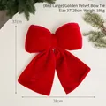 Grande fiocco natalizio in velluto bordeaux 37x28cm per albero e decorazione festiva - Grande (37x28cm) / Rosso