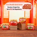 Luminous Lucky Fox Fortune God blind box figure set with golden ingots and red accents - Ym003 Five Gods Of Wealth Set 8 / Full Box Set