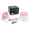 Pulitore elettrico per pennelli da trucco rosa con ricarica USB e asciugatura rapida - Gen 1 Type-C Ricaricabile Tutto Rosa