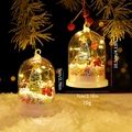 Lampada natalizia a LED con albero in miniatura e luci calde in cupola di vetro - 2 Pezzi/Set / Con Batteria