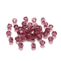 Dark rose bicone faceted glass crystal beads for DIY handmade jewelry crafts - 3mm / Medium Purple