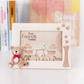 Cute brown bear decorative photo frame for desk display 18.5x13.4cm size - Beige Bear Horizontal / 7"
