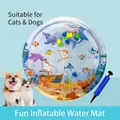 Tappetino refrigerante gonfiabile a tema marino per cani e gatti con pompa d'aria - Grande/Con Pompa