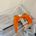 Gorro de punto naranja brillante para bebé con orejas de oso y protección térmica - Niños (46-54cm) 1-12 Años / Naranja