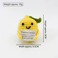 Handmade crochet positive lemon doll with motivational card, 8cm height, yellow finish - Lemon With Card
