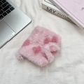 Close-up of pink plush heart storage pouch with white zipper on aesthetic backdrop - Light Pink Heart Style