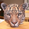 Realistic leopard head plush pillow made of soft fabric for sofa home decoration - Leopard / 40CM