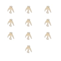 Detailed view of ten golden penguin alloy pendants for jewelry and DIY craft making - 1# Swallow (10Pcs)