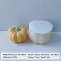 Halloween pumpkin silicone mold with 3D realistic ribbed texture for DIY candle making - Pumpkin Mold J-0495