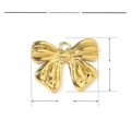 Détail d'un pendentif nœud doré en acier inoxydable avec dimensions 25mm x 20mm - Grand Noeud (VG241x3)