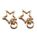 Paire de mousquetons en alliage doré en forme d'étoile pour la création de bijoux DIY - Or KC - Étoile