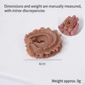 Realistic 4cm dark brown swirl cookie keychain model for food photography prop - Coffee C-Shape Spiral Cookie - No Ring
