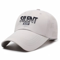Casquette de baseball grise séchage rapide avec broderie 3D et trous d'aération - Gris clair