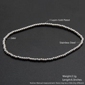 2mm silver stainless steel beaded bracelet featuring a minimalist 3-layer plated design - 2mm / Steel