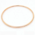 Minimalist 2mm rose gold stainless steel round wire stackable thin bangle for women - Rose Gold Single Ring / Width 2mm Inner Diameter 55mm