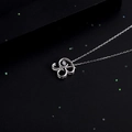 Elegant 925 sterling silver letter B necklace with a sparkling round zircon stone pendant - Style B Alphabet (NS869)