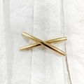 Crossed X-shape hair clip in polished bright gold finish made of premium alloy - 13# Gold (Polished X-Shape)