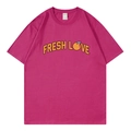 T-shirt rose fuchsia Sturniolo Triplets Love avec imprimé orange Fresh Love - Rouge Rose