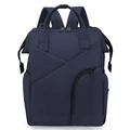 Borsa fasciatoio multifunzionale in nylon blu scuro con manici e spallacci da zaino - Blu scuro