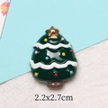Détail d'un sapin de Noël en résine pailletée de 2,2x2,7cm avec des points colorés - 11-Étoile d'or à texture de vague