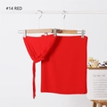 Detail of red modal elastic undercap and matching pearl chiffon scarf set in red color - No.14 (Red)