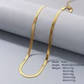 Elegante 4mm vergoldete Schlangenkette aus Edelstahl mit verstellbarer Verlängerungskette - 4mm / 40CM+5CM Verlängerungskette / Gold