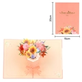 3D pop-up Mothers Day card with handmade sunflowers and roses measuring 20x15cm - Bronzing Colorful Bouquet