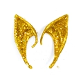 Cosplay elf ears with glittering gold sequins for Halloween parties and costumes - 10CM OPP Bag / Upgrade Gold Powder Glitter (10CM)